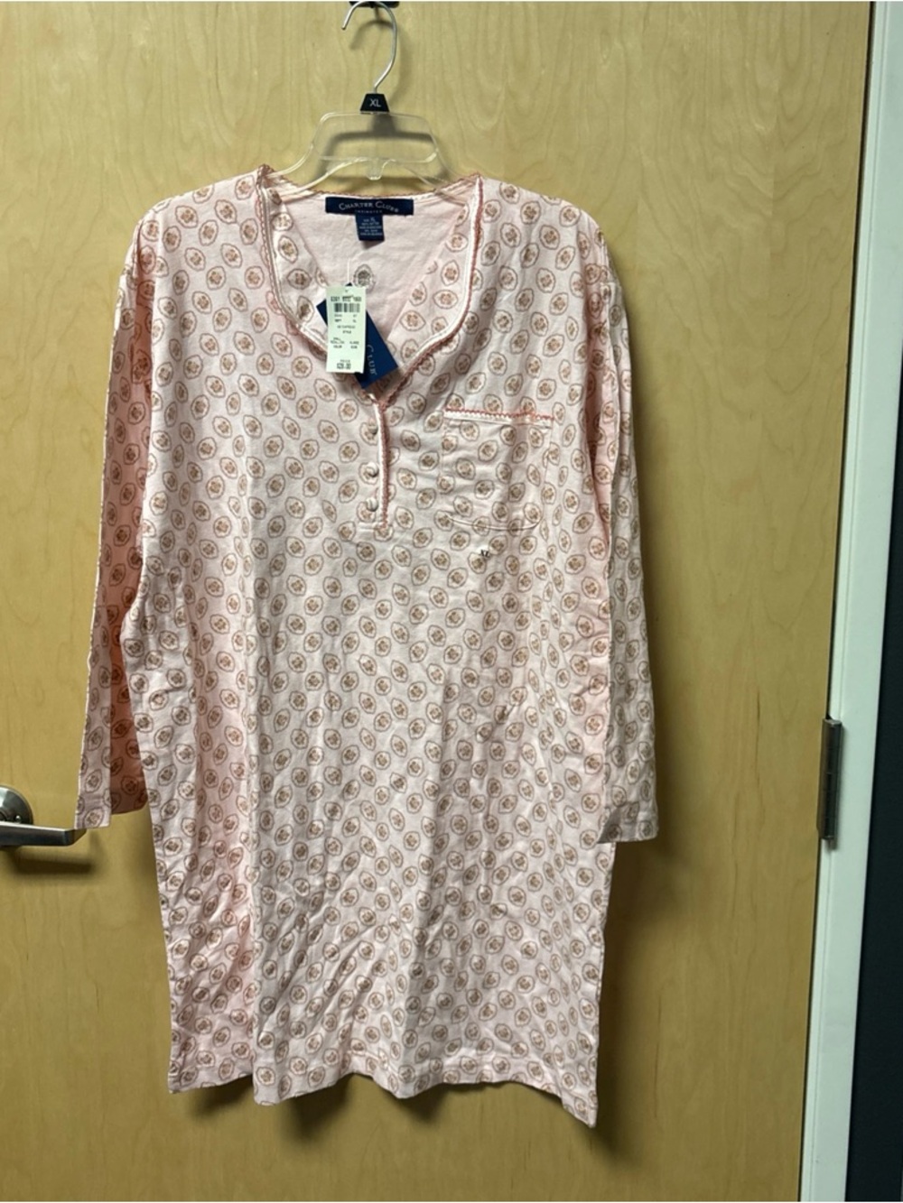 Vintage Macy’s Charter Club Pink Floral Nightgown 90’s Cotton XL NWT NOS